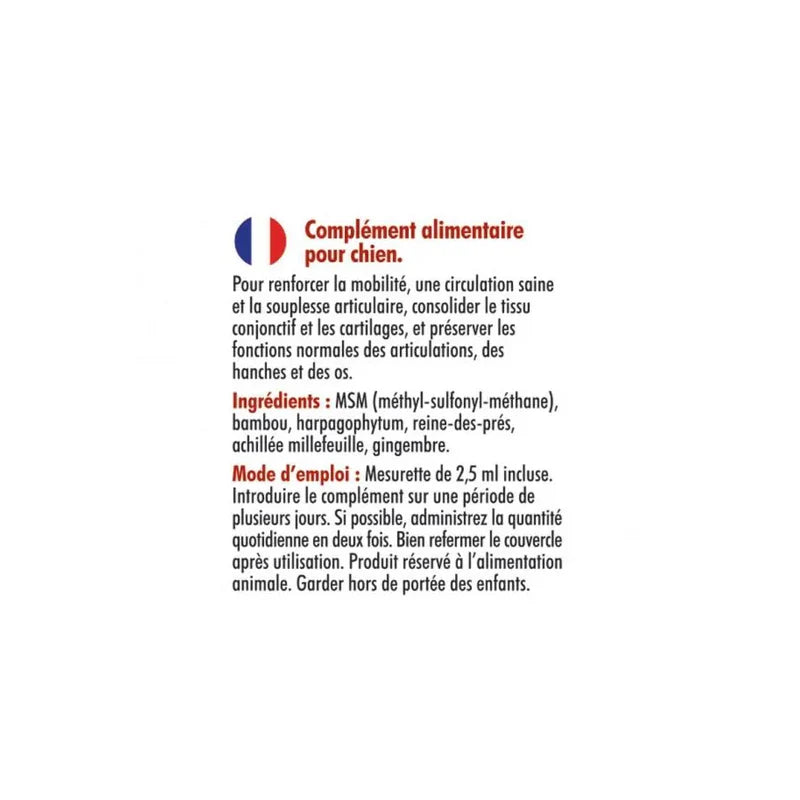 Complément alimentaire naturel pour chiens - Plantes séchées - Muscles et articulations - Hilton Herbs - Ingrédients