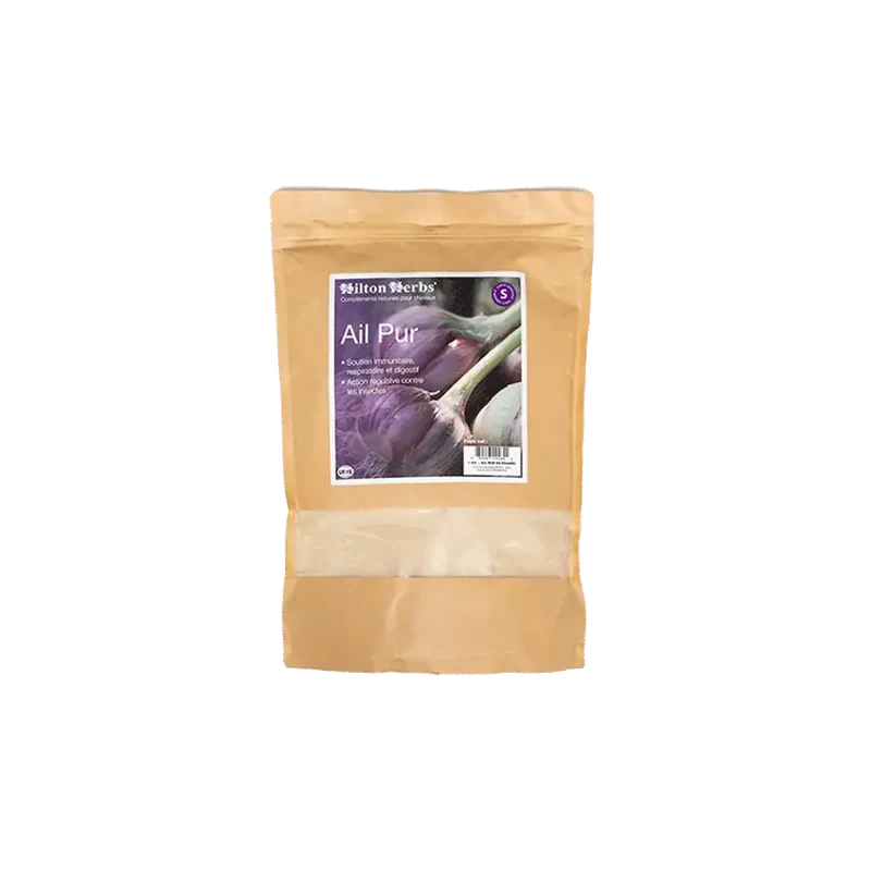 Complément alimentaire naturel ail pur en poudre - chiens et chevaux - Hilton Herbs 