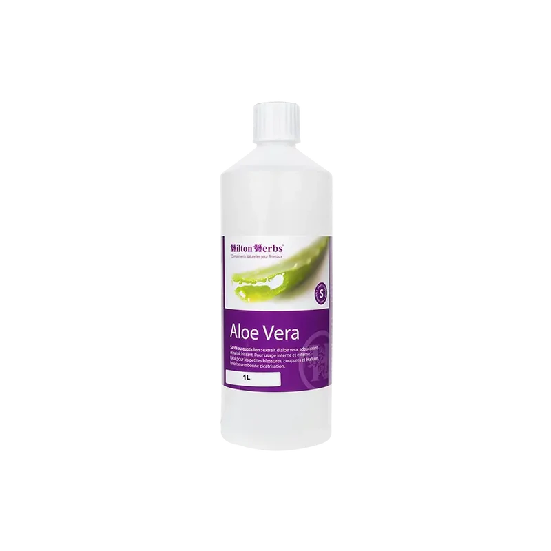 Complément alimentaire et produit de soin Aloe Vera liquide - Chiens, chats et chevaux + Hitlon Herbs - 1 litre 