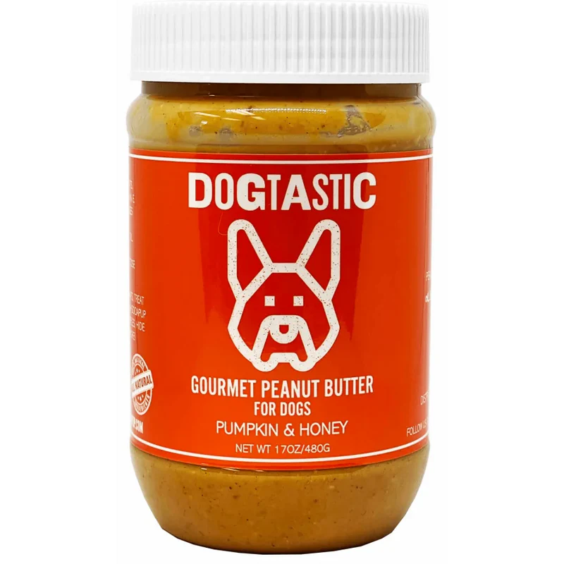 Beurre de cacahuètes pour chiens - Dogtastic - Citrouille et miel - 480 grammes 