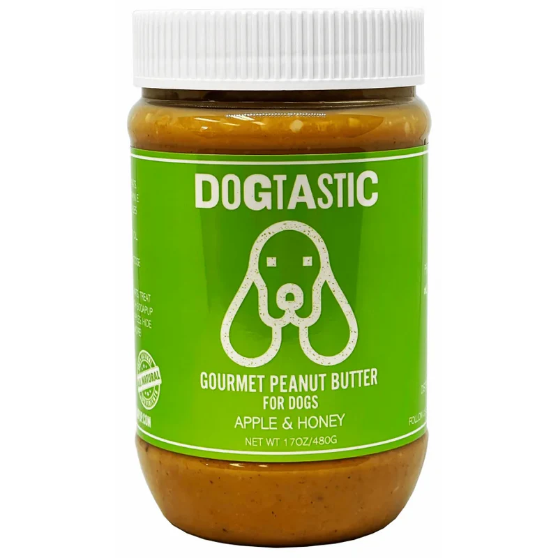 Beurre de cacahuètes pour chiens - Dogtastic - Pomme et miel - 480 grammes 