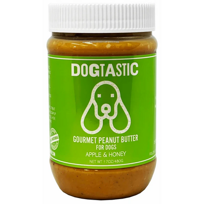 Beurre de cacahuètes pour chiens - Dogtastic - Pomme et miel - 480 grammes 