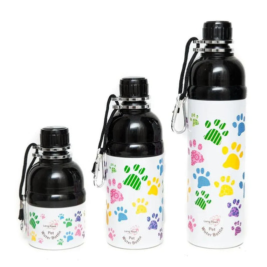 Gourde pour chiens pratiques - Pas de perte d'eau - Long Paws - 250ml 500ml ou 750ml - 3 couleurs 