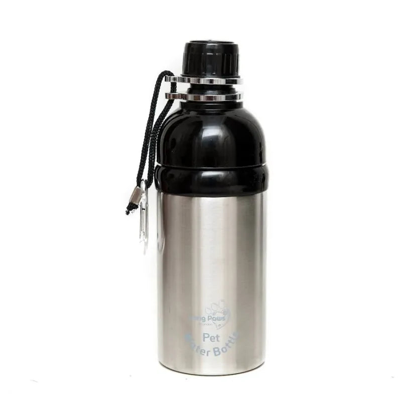 Gourde pour chiens pratiques - Pas de perte d'eau - Long Paws - 500ml - Argent 
