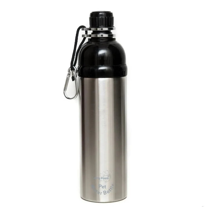 Gourde pour chiens pratiques - Pas de perte d'eau - Long Paws - 750ml - Argent 