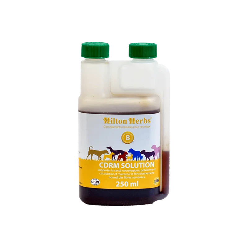 Complément alimentaire liquide naturel piour chien - Santé neurologique, pelvienne et circulatoire - Hilton Herbs - 250ml 