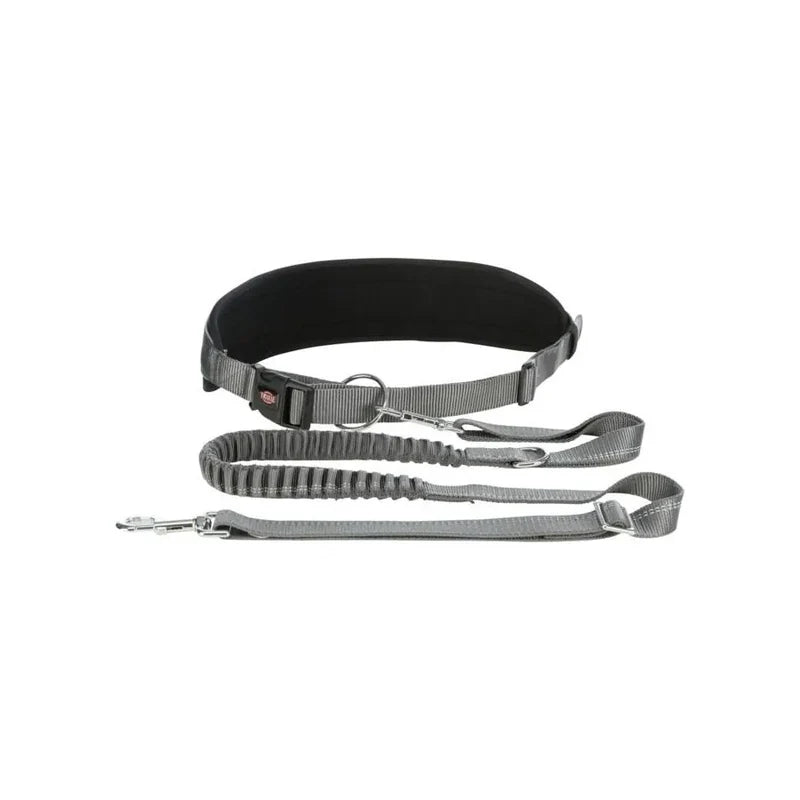 Ceinture ventrale avec protection dorsale - Jogging - Chiens - Trixie - Avec longe élastique 
