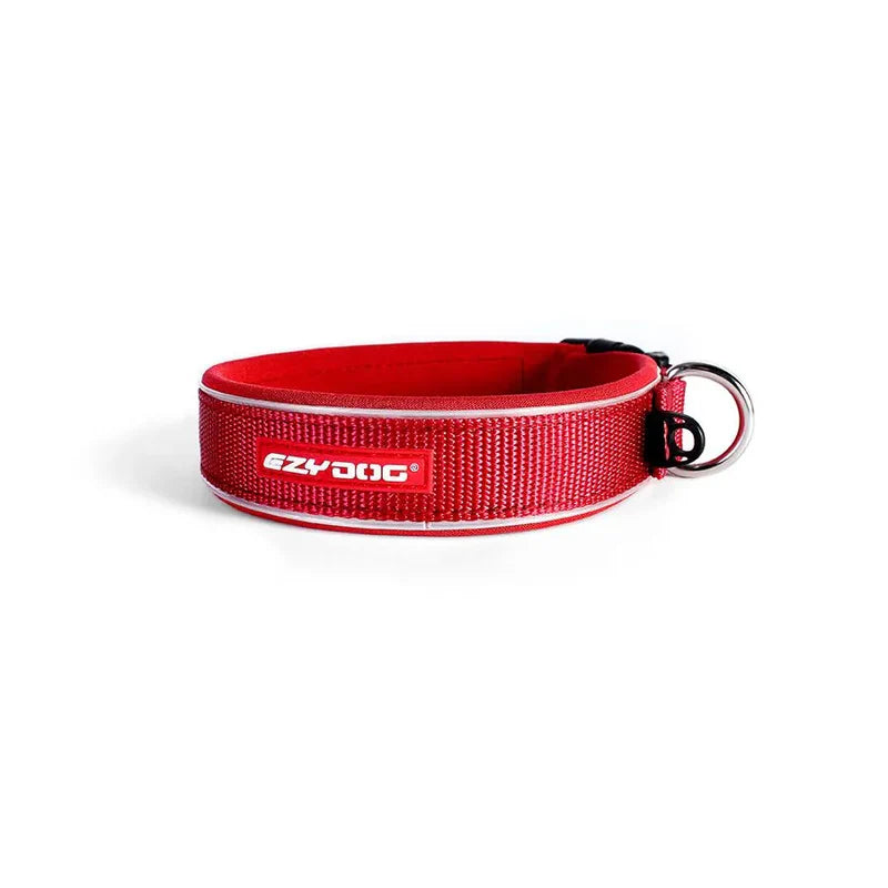 Collier pour chiens ultra confort avec sa doublure néoprène - Neo Classic -Eydog - Différents coloris - 5 tailles - Rouge 
