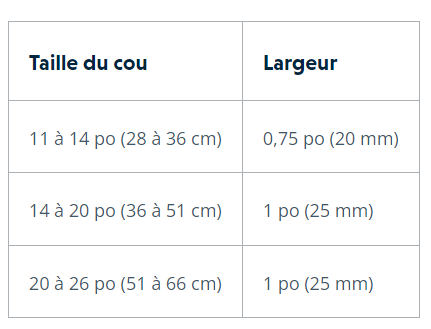 Collier pour chiens - Front Range Ruffwear - 2 coloris - Anneau de laisse et silencieux de médaille - Guide des tailles 