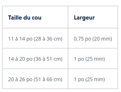 Collier pour chiens - Front Range Ruffwear - 2 coloris - Anneau de laisse et silencieux de médaille - Guide des tailles 