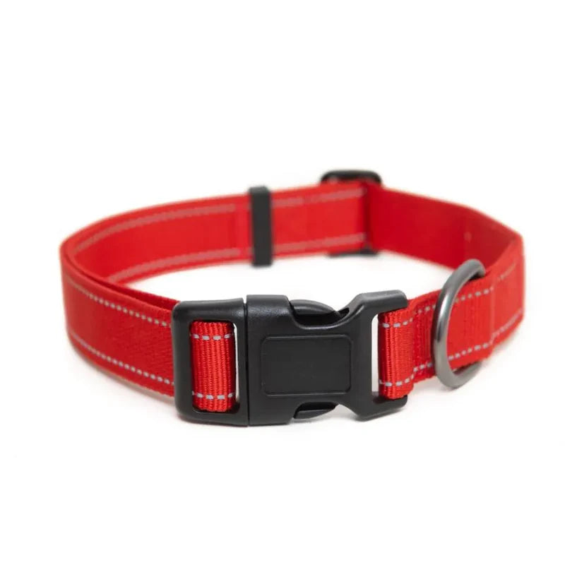 Collier pour chiens réfléchissant - Urban Trek - Long Paws - Rouge - Tailles XS, S, M, L