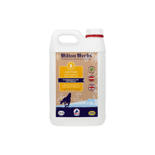Complément alimentaire liquide naturel - Cush X Gold - Chevaux - Hilton Herbs - 3 litres 
