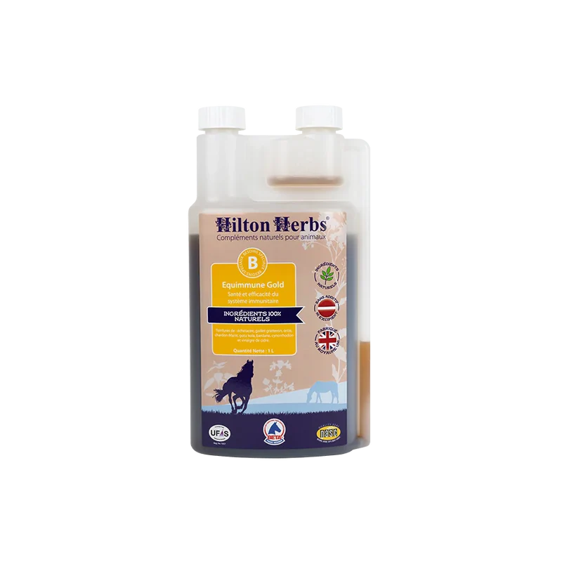Complément alimentaire naturel liquide pour chevaux - Immunité renforcée - 1 litre - Hilton Herbs 