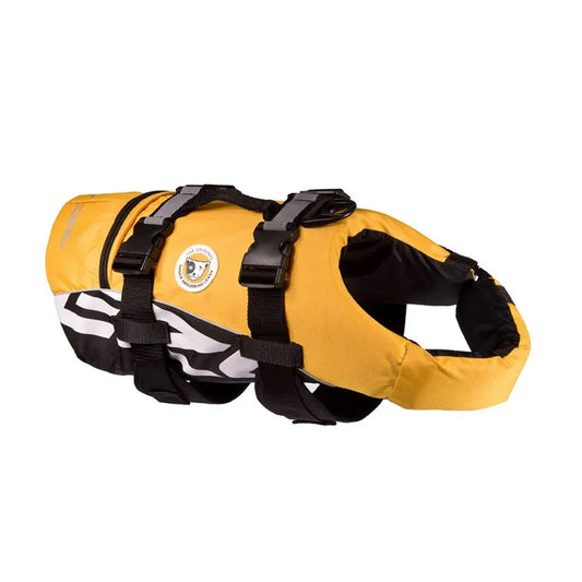 Gilet de sauvetage pour chiens - Veste de flottaison - Harnais d'aide à la nage - Sécurité sports canins aquatiques - Hydrothérapie - Jaune 