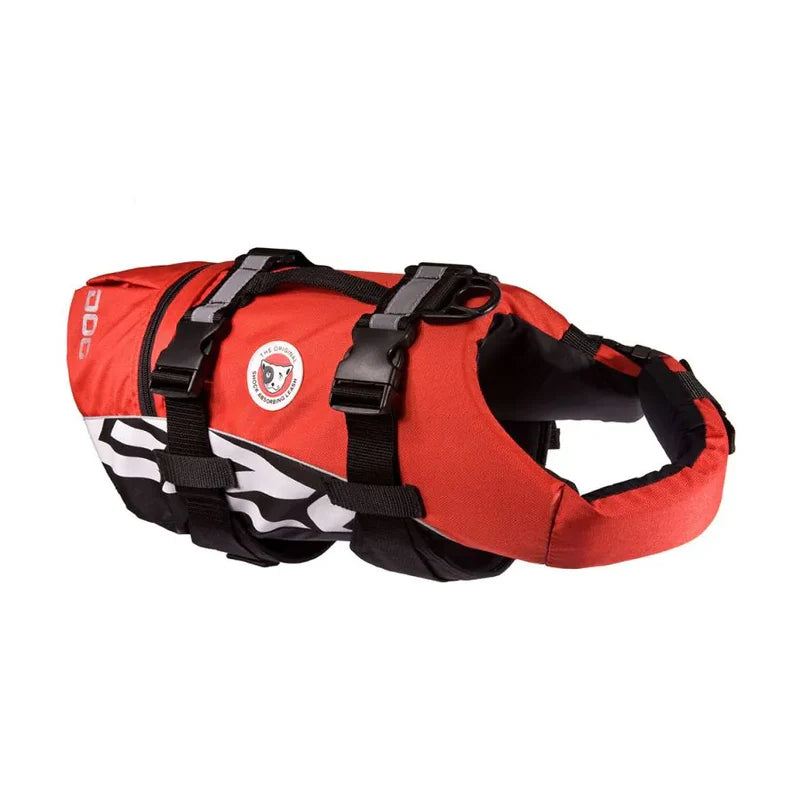 Gilet de sauvetage pour chiens - Veste de flottaison - Harnais d'aide à la nage - Sécurité sports canins aquatiques - Hydrothérapie - Rouge 