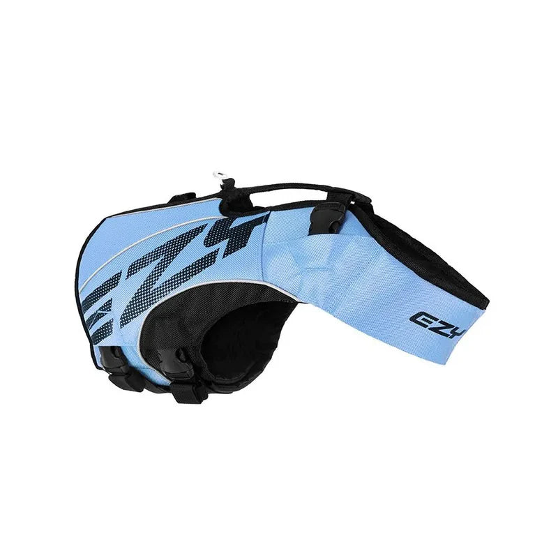 Gilet de sauvetage pour chiens - Gilet de flottaison - Aide à la nage - Sécurité sports aquatiques canins - DFD X2 Boost - Ezydog - Bleu turquoise 