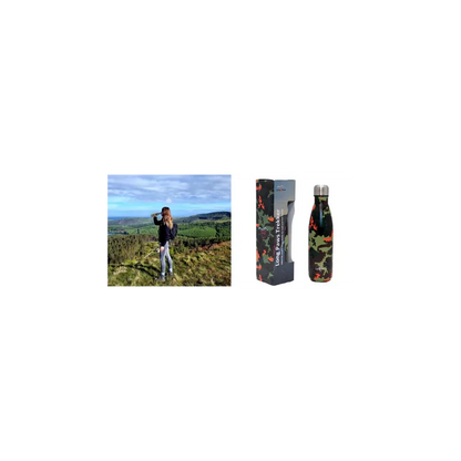 Gourde en acier inoxydable pour gardiens de chiens - Randonnée, bivouac, voyage en voiture ou en vélo - Trekker - Long Paws - Format pratique 