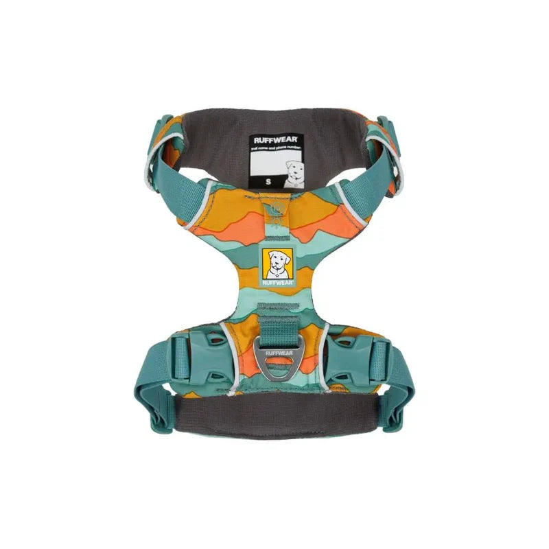 Harnais pour chiens - Front range- Ruffwear - 3 coloris - 4 tailles - Idéal randonnée et promenade - Vue dessus avec attache pour lumière 