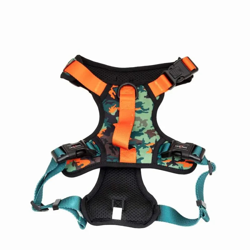 Harnais pour chiens en matériaux recyclés - Tailles S, M, L XL - Earth Friendly - Long Paws - Vue de dessus 
