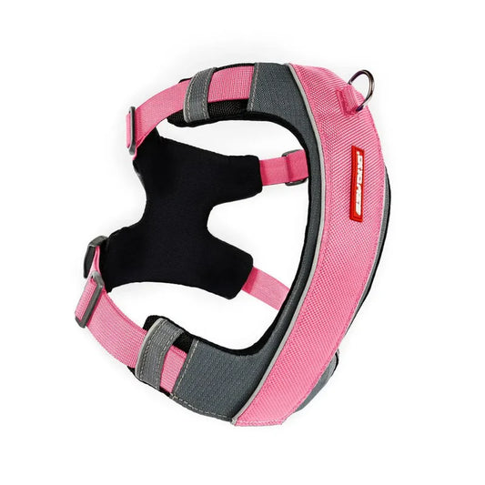 Harnais pour chiens confortable - X-Link -Ezydog - 5 tailles - 2 couleurs - 2 points d'attache pour la laisse - Rose 