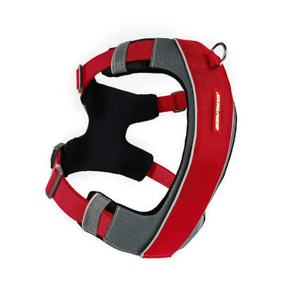 Harnais pour chiens confortable - X-Link -Ezydog - 5 tailles - 2 couleurs - 2 points d'attache pour la laisse - Rouge 
