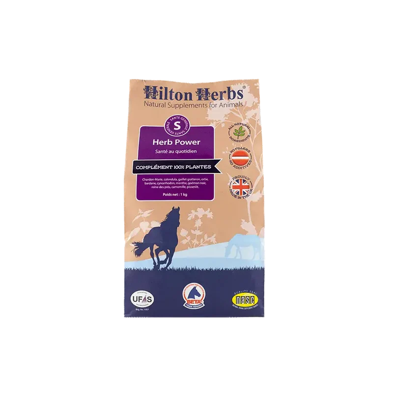 Complément alimentaire en poudre pour chevaux - Plantes séchées - 1 kg - Hilton Herbs