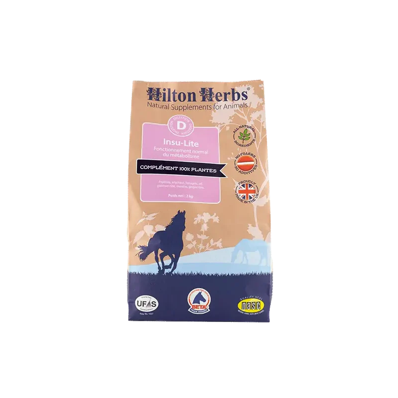 Complément alimentaire pour chevaux - régulation de l'insuline - 2kg - plantes séchées - Hilton Herbs
