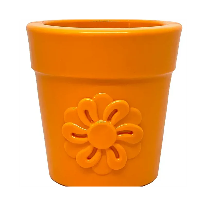 Jouet à mâcher pour chien - Flower Pot Sodapup - Orange