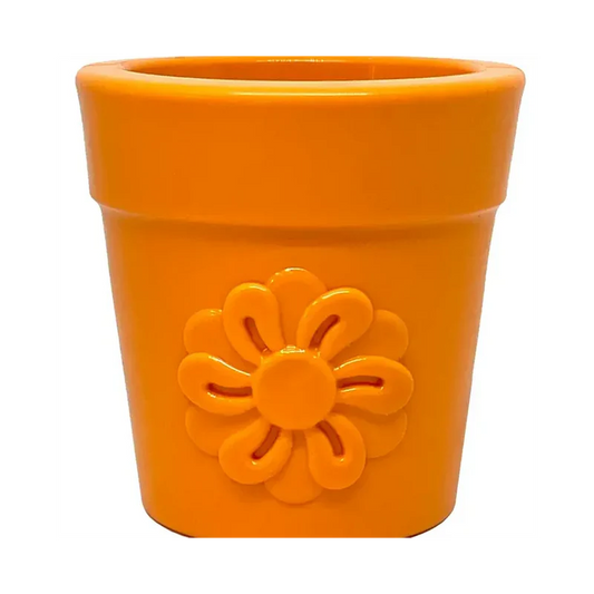 Jouet à mâcher pour chien - Flower Pot Sodapup - Orange
