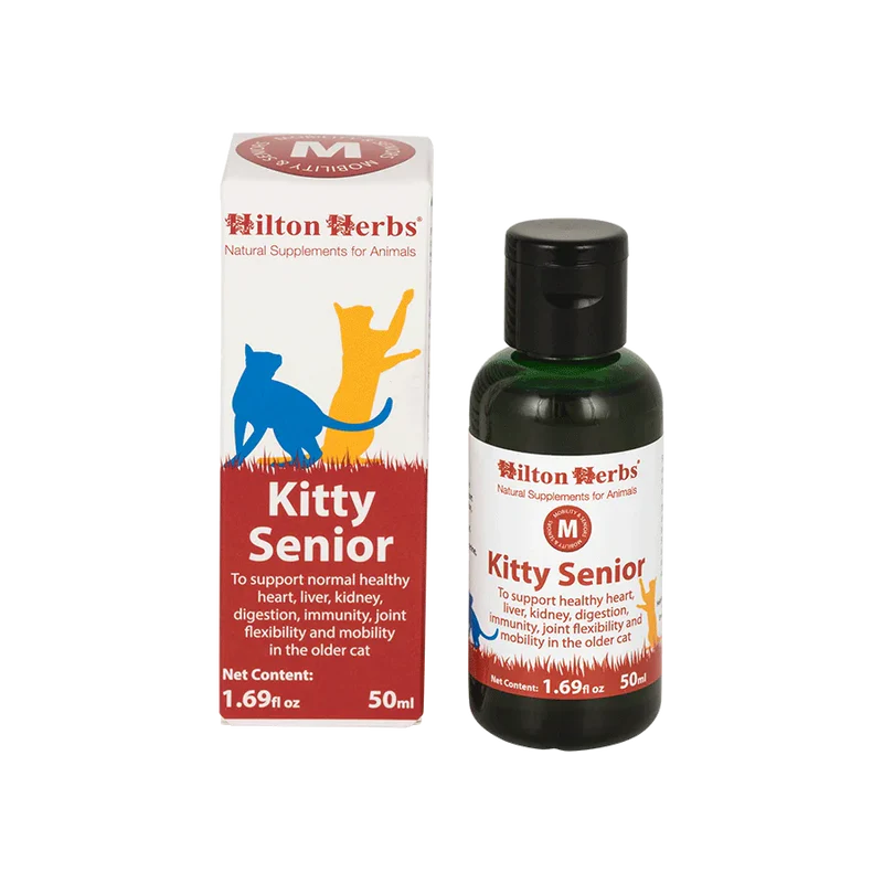 Complément alimentaire naturel liquide pour chats seniors - Hilton Herbs 