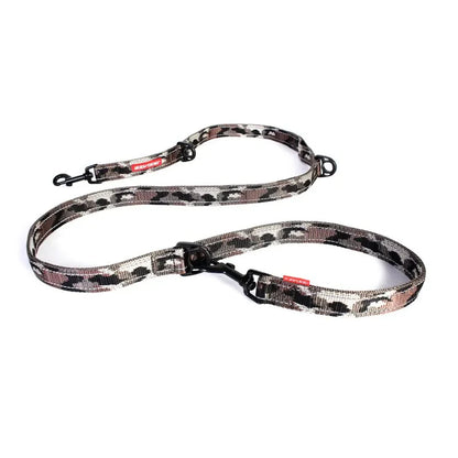 Laisse multipositions pour chiens - Vario 6 - Ezydog - 100cm à 159cm - Différents coloris - 6 façons de l'utiliser - Camouflage