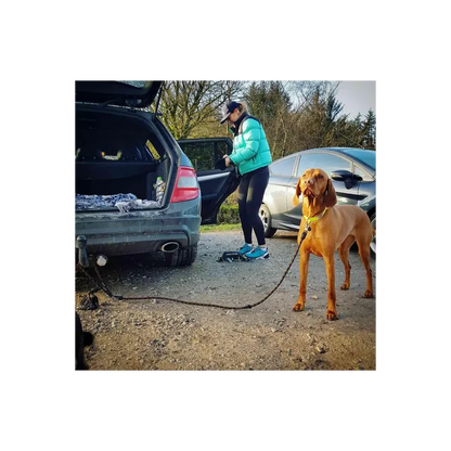 Laisse d'éducation canine et entraînement des chiens - Long Paws - Noir et orange ou rouge et orange - Réglable de 100cm à 200cm - Idéal au camping