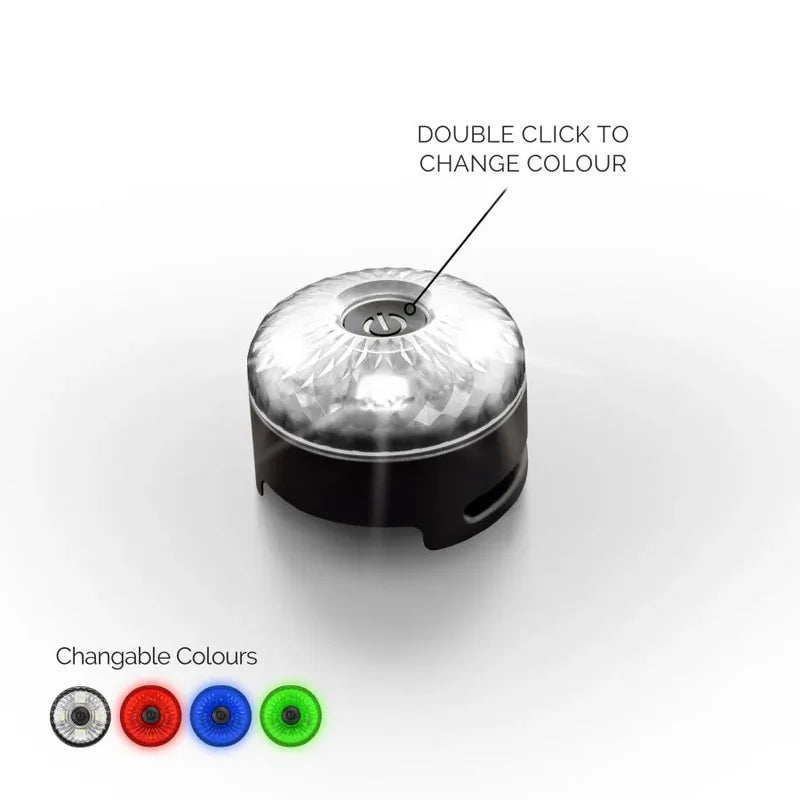 Lumière de sécurité pour chiens, chats et chevaux - GO2 Ezydog - Existe en rouge ou couleur au choix : blanc/rouge/bleu/vert - Idéal en promenade, randonnée, bivouac 