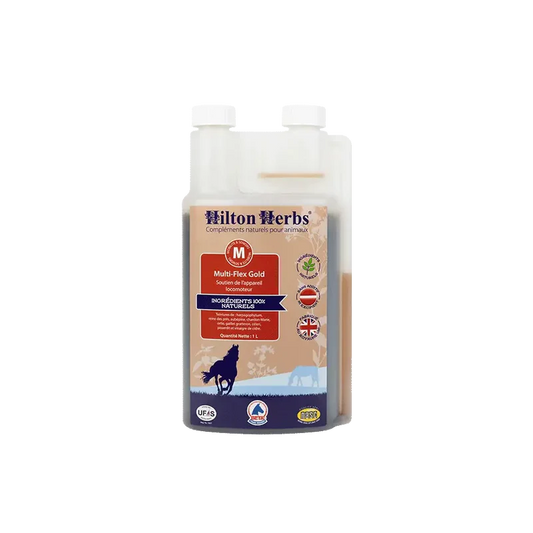 Complément alimentaire naturel liquide pour chevaux - Soutien de l'appareil locomoteur - Hilton Herbs - 1 litre 