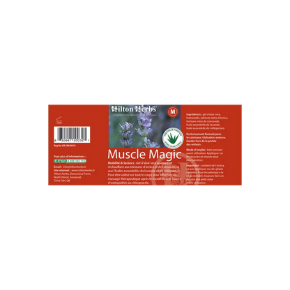 Lotion de massage pour chiens et chevaux - Muscle Magic - Hilton Herbs - Ingrédients
