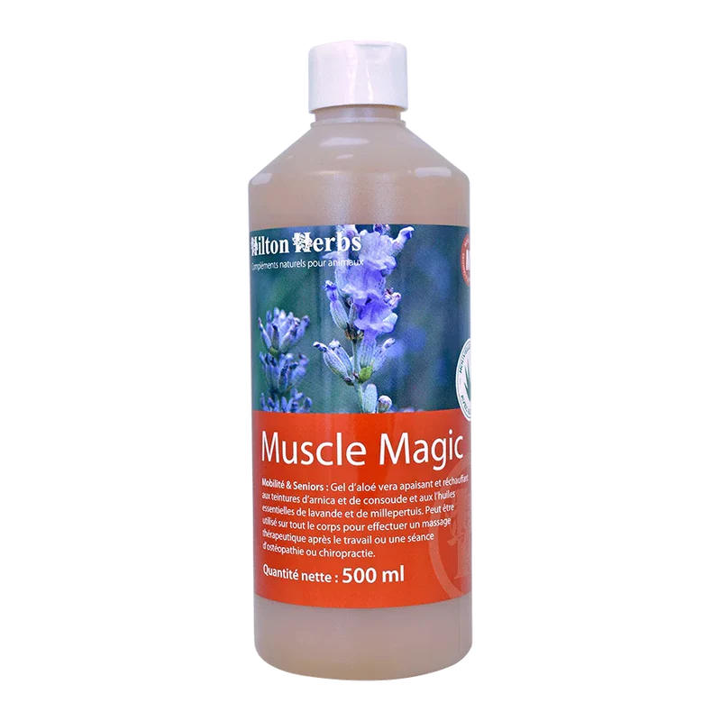 Lotion de massage pour chiens et chevaux - Muscle Magic - Hilton Herbs - 500 ml 