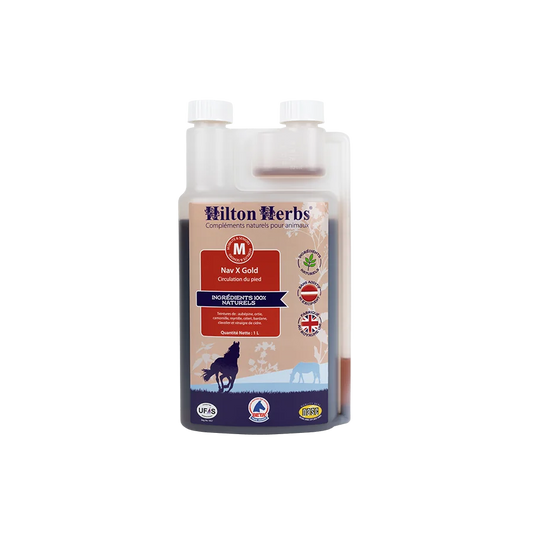 Complément alimentaire liquide naturel pour chevaux - Circulation du pied  - Hilton Herbs - 1 litre