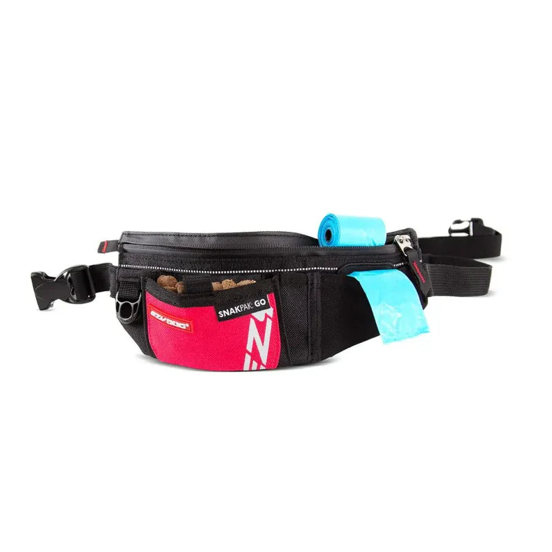 Pochette à friandises pour chiens - Éducation canine positive - SnakPak Go - Ezydog - 4 couleurs - Rouge 