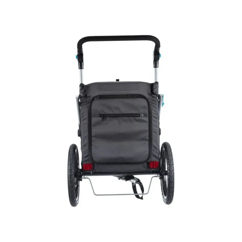 Remorque de vélo pour chiens jusqu'à 15kg - Trixie- Sans option poignée poussette - Vue arrière 