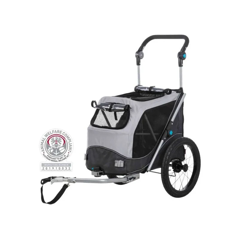 Remorque de vélo pour chiens jusqu'à 15kg - Trixie- Sans option poignée poussette 