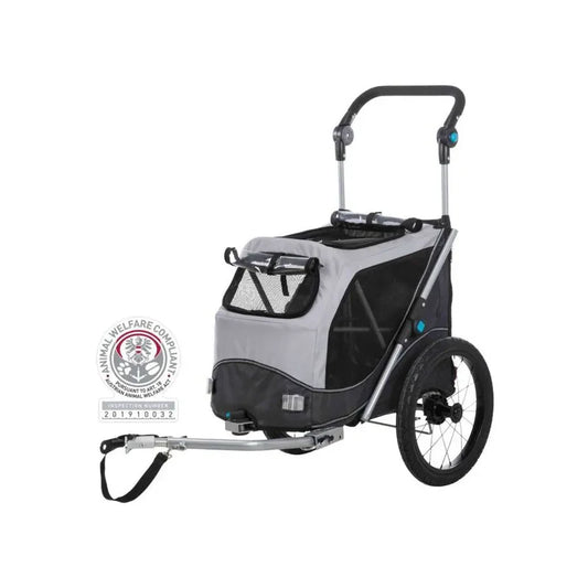 Remorque de vélo pour chiens jusqu'à 15kg - Trixie- Sans option poignée poussette 
