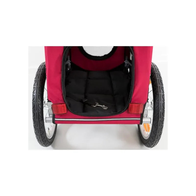 Remorque vélo pour chiens jusqu'à 30kg - Rouge et noire - Trixie - Vue intérieure 