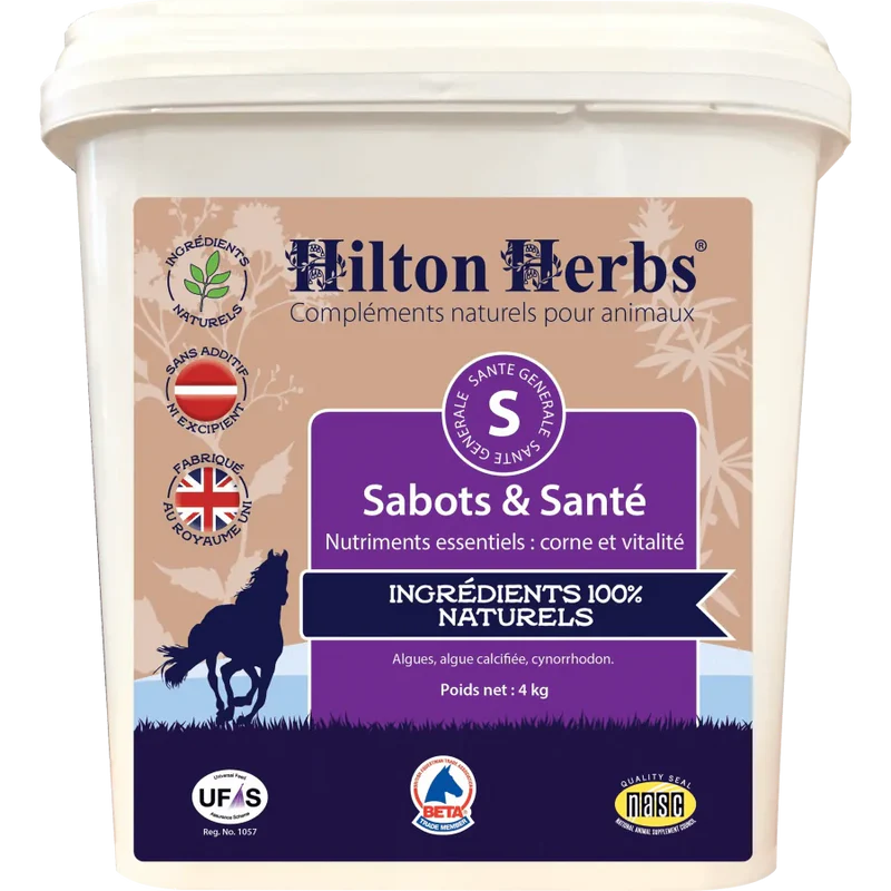 CMV Complément Minéral et Vitaminé pour chevaux - Corne sabots et vitalité - Hilton Herbs - 4kg