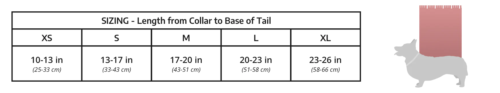 Sac à dos de randonnée pour chiens - Knavigate - k9Sport Sack - Guide des tailles 