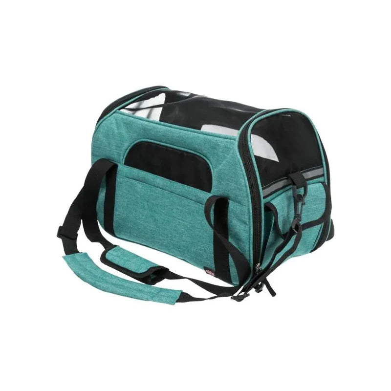 Sac de transport souple  Pour petits chiens et chats jusqu'à 7kg - Madison Trixie - Couleur bleu/vert 