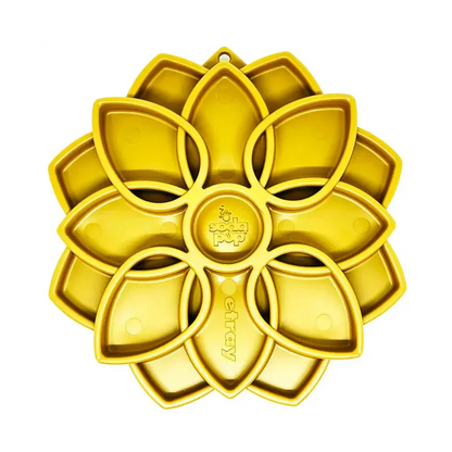 Tapis de léchage pour chiens - Mandala Sodapup - Jaune