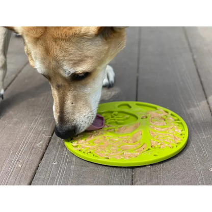 Tapis de léchage pour chiens, avec ventouses pour l'accrocher au mur - Tree Of Life Sodapup - Vert - Occupation - Anti-glouton 