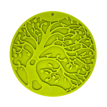 Tapis de léchage pour chiens, avec ventouses pour l'accrocher au mur - Tree Of Life Sodapup - Vert 