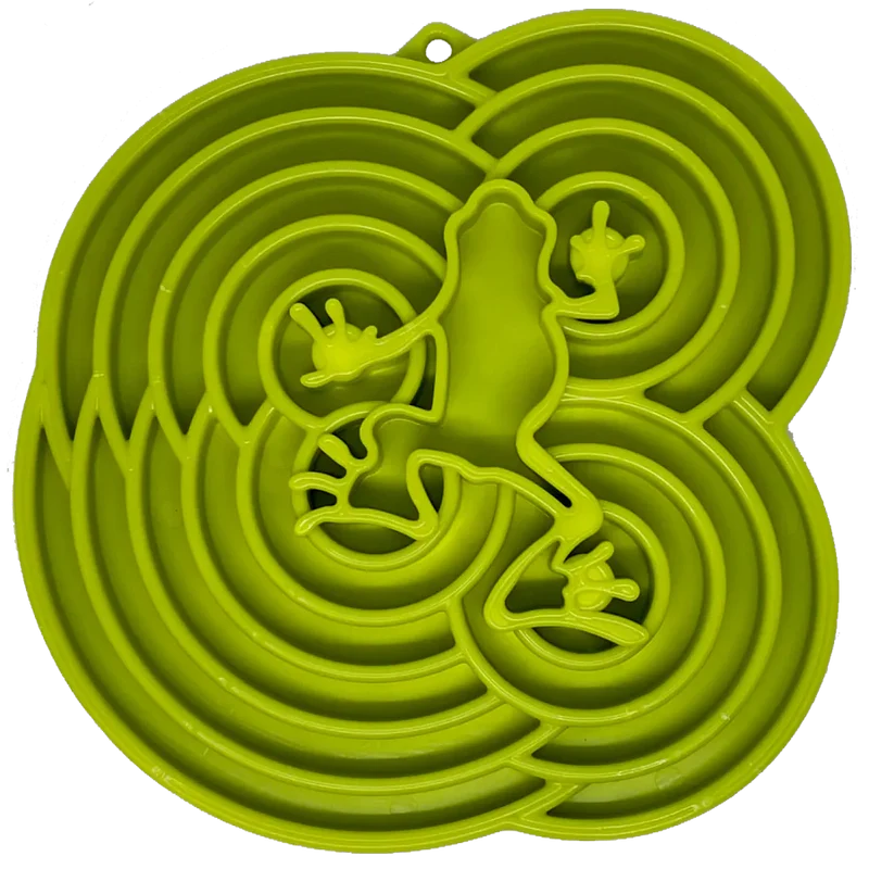 Plateau d'enrichissement pour chiens - Ralenti l'ingestion de la ration - Water Frog Sodapup - Vert 