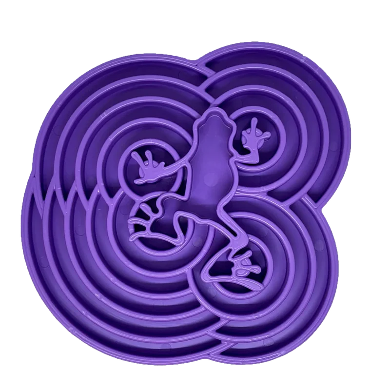 Plateau d'enrichissement pour chiens - Ralenti l'ingestion de la ration - Water Frog Sodapup - Violet